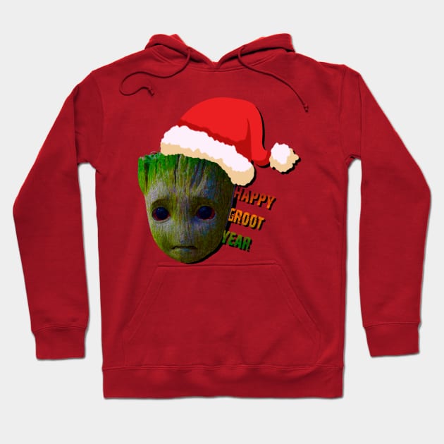 groot new year Hoodie by denpoolswag